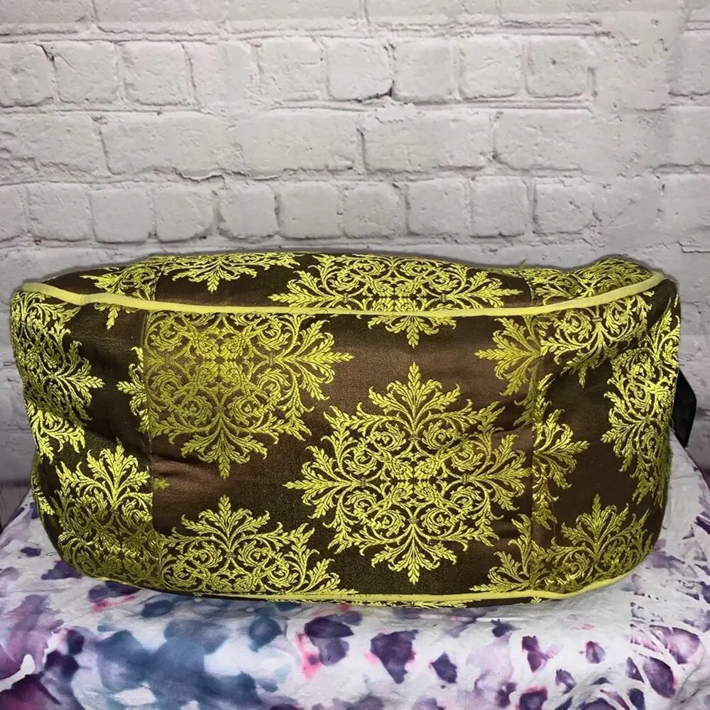 Petunia Pickle Bottom Touring Bag Diaper Bag Brown Yellow Damask Baby Crossbody